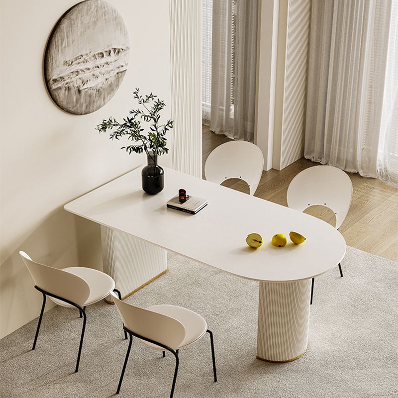 Table ardoise et métal glamour restaurant simple table à manger blanche