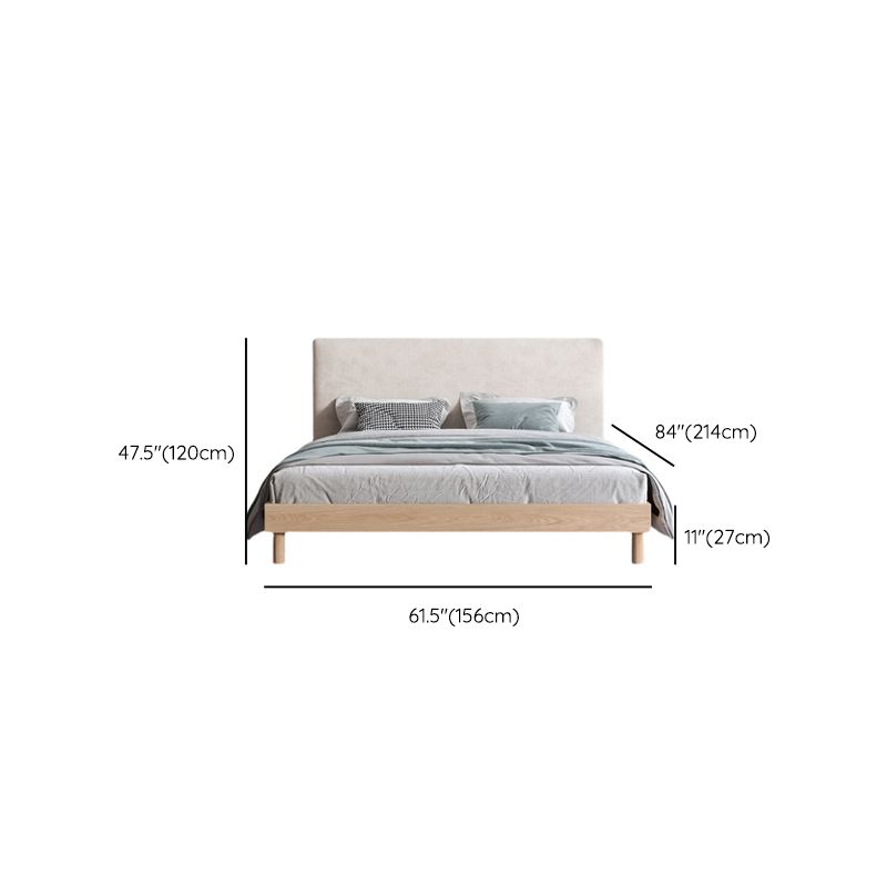 Letto grigio e naturale Standard tradizionale pannello in quercia letto imbottito