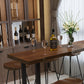 Set da pranzo per pub Glam Wood 1/2/5/7/9 pezzi Set tavolo da bar pub in marrone