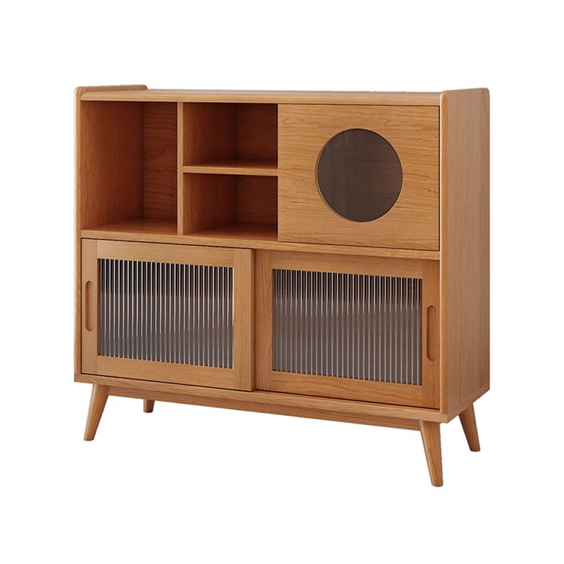 Sala da pranzo moderna server buffet da 45.5 "l porte scorrevoli in legno massiccio armadio