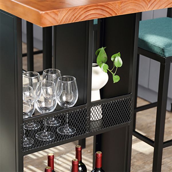 Tavolo da bar/dinette in legno massiccio interno con rettangolo di detenzione tavolo da barre industriale