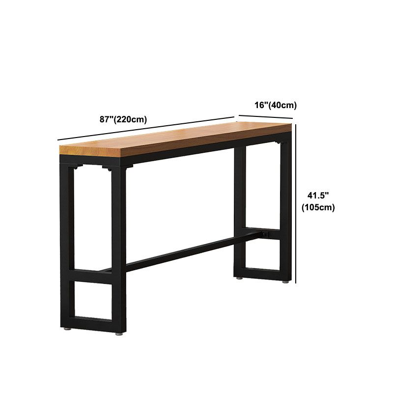 Industrial Table and Stool Set 1/4/7 Pcs Solid Wood Bar Table with Iron Base Stools Clearhalo 'Bar Furniture' 'furn' 'furn_home_bar_bar_sets' 'Furniture' 'Home Bars & Bar Sets' 'home_bar_bar_sets' 'Kitchen & Dining Furniture' 1200x1200_3dcac6df-188d-42f8-9b48-37fe79e2c846