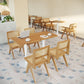 Contemporary Solid Wood Dining Table Pedestal Dining Table for Home Use