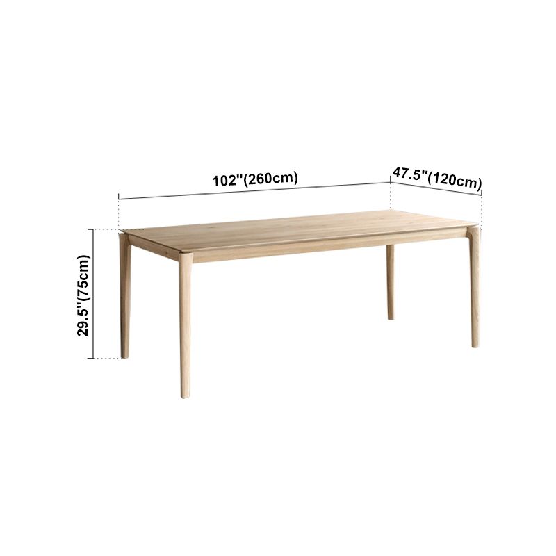 Rectangle Kitchen Dining Table Pine Solid Wood Table Modern with 4 Legs Clearhalo ' dining_table' 'Dining Tables & Seating' 'Dining Tables' 'furn' 'furn_dining_table' 'Furniture' 'furniture_dining_table' 'Kitchen & Dining Furniture' 'kitchen&dining_furn' 'kitchen' 'kitchen_dining_table' 1200x1200_3dcde6dc-40fb-4f1e-81fa-676b66079dc4