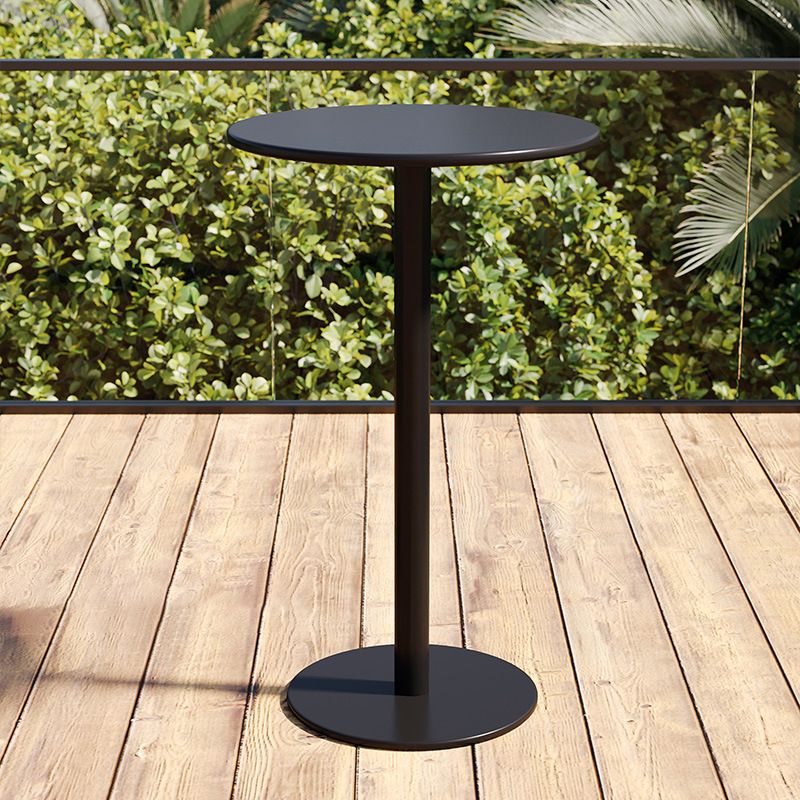 Modern Round Metal Bar Table Dining Table - 23.6" L x 23.6" W x 41.3" H Clearhalo 'Bar Furniture' 'Bar Tables' 'bar_tables' 'furn' 'furn_bar_tables' 'Furniture' 'Kitchen & Dining Furniture' 1200x1200_3dceaeb6-6fa7-4b5c-a2e0-269373bc0986