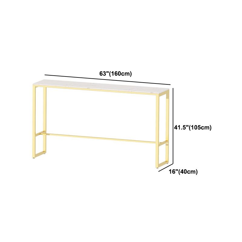 Glam 1/4/7 Pieces Bar Table Set Rectangle Stone Counter Table with High Stools for Cafe Clearhalo 'Bar Furniture' 'furn' 'furn_home_bar_bar_sets' 'Furniture' 'Home Bars & Bar Sets' 'home_bar_bar_sets' 'Kitchen & Dining Furniture' 1200x1200_3dd09d68-ccda-49cf-b2ea-a3d5f191a22a