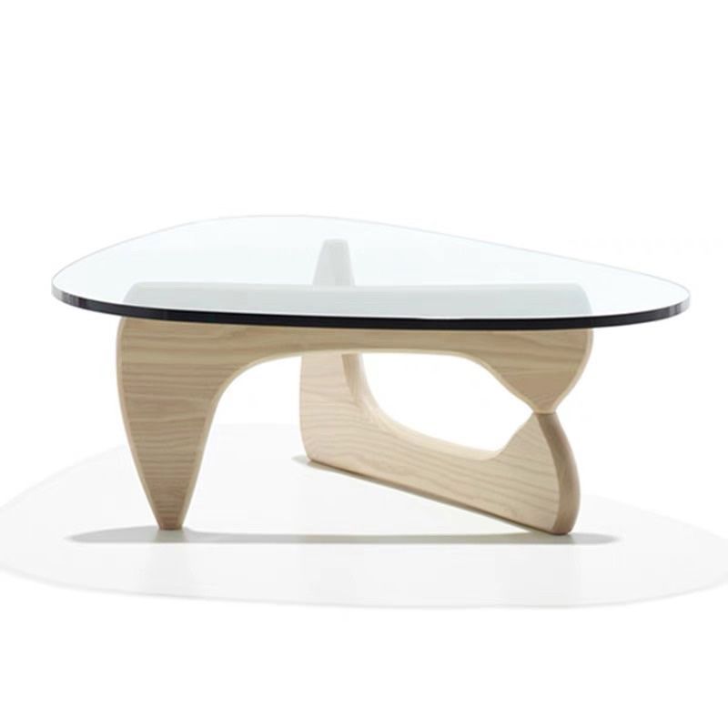 Abstract Base Design Wood/brown/black Solid Wood Tempered Glass Countertops Side Table Clearhalo 'Coffee & Accent Tables' 'End & Side Tables' 'end_side_table' 'end_side_tables' 'furn' 'furn_end_side_tables' 'Furniture' 'furniture_end_side_table' 'Living Room Furniture' 1200x1200_3dd1d2d2-b291-44eb-a31b-ec584c7c9b7e