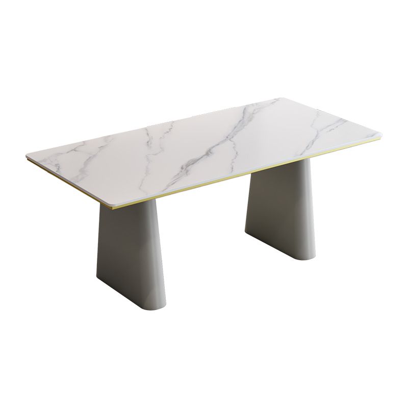 Stile moderno 1/5/7 pezzi set da pranzo tavolo da pranzo in pietra rettangolo per sala da pranzo