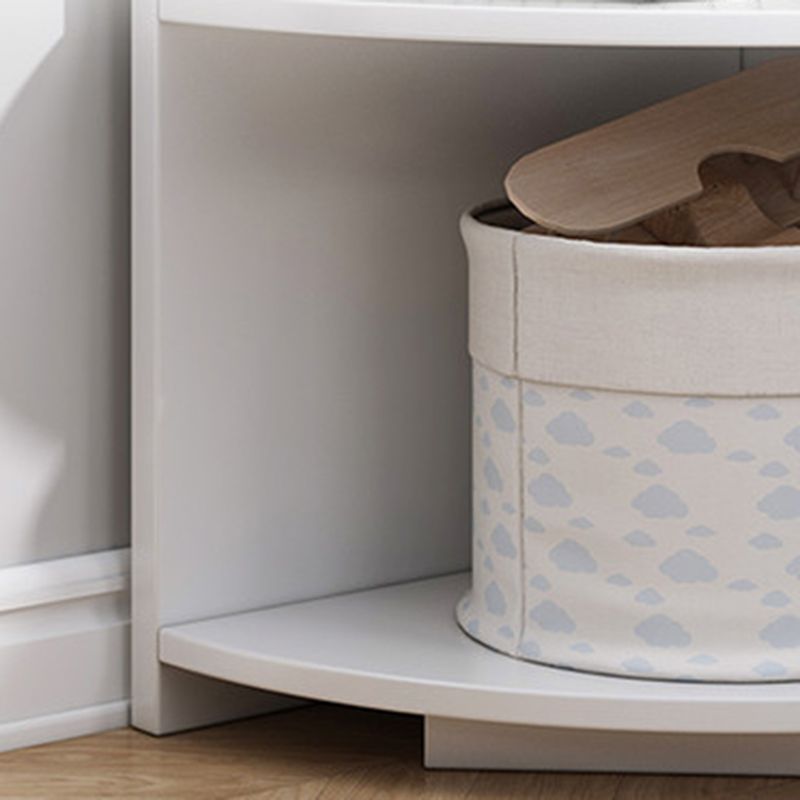 Triángulo de madera acento cofre con estantes cofre contemporáneo