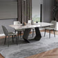 Minimalist 1/4/5/7 Pieces Rectangular Dining Table Set Sintered Stone Furniture for Home Clearhalo 'Dining Room Sets' 'Dining Tables & Seating' 'dining_room_set' 'furn' 'furn_dining_room_set' 'Furniture' 'furniture_dining_room_set' 'Kitchen & Dining Furniture' 'kitchen&dining_furn' 'kitchen' 1200x1200_3dd3b10f-e265-4384-a0b3-86e9062e7f6f