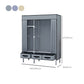 Matte Finish Wardrobe for Home Modern Style Storage Cabinet with Metal Frame