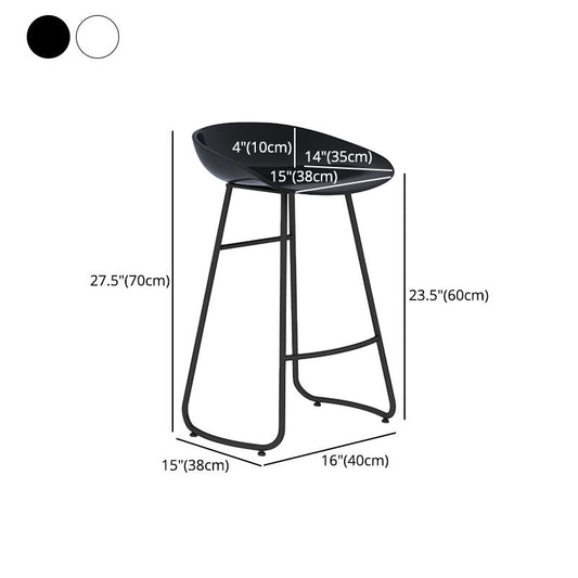 Modern Milk Tea Shop Low Back Stool Matte Finish Plastic Barstool Clearhalo 'Bar Furniture' 'Bar Stools' 'bar_stools' 'Furniture' 'furniture_bar_stools' 'Kitchen & Dining Furniture' 1200x1200_3dd466a5-4c61-47bd-8718-87ddb6d58d4c