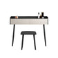 Coiffeuse contemporaine à 2 tiroirs avec plateau en pierre noire et tabouret