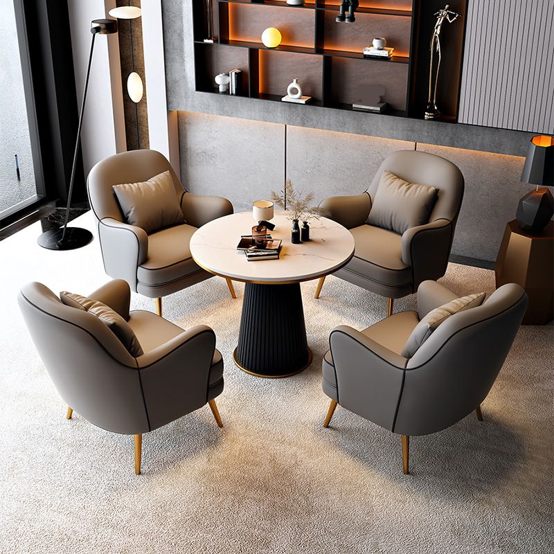 Contemporary Pillow Back Chair Recessed Arms Pillow Back ArmChair Clearhalo 'Accent Chairs' 'accent_chairs' 'Chairs & Seating' 'furn' 'furn_accent_chairs' 'Furniture' 'Living Room Furniture' 1200x1200_3dddea68-2865-429d-992c-084add6dded8