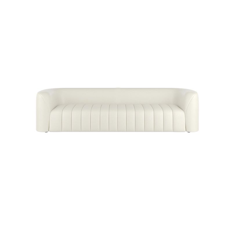 Sofa à bras carrés blancs résistant aux taches pour le salon