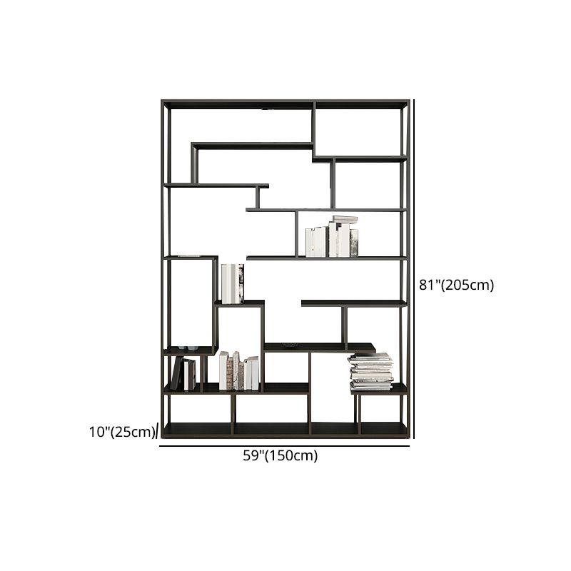 Metal Black Shelf Bookcase Contemporary Bookshelf for Home Office Clearhalo 'Bookcases' 'furn' 'furn_bookcases' 'Furniture' 'furniture_bookcases' 'Office Furniture' 1200x1200_3ddfecc3-1655-4f3d-8100-9502a864a155