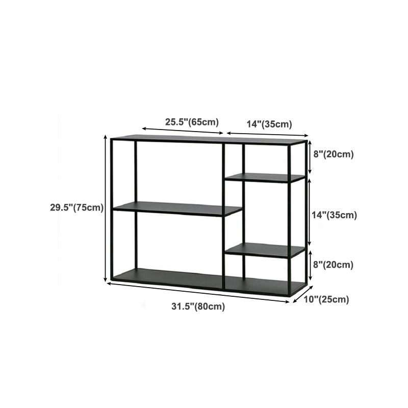 Minimalist Open Etagere Bookcase with Metal Rectangular Shelves Bookcase Clearhalo 'Bookcases' 'furn' 'furn_bookcases' 'Furniture' 'furniture_bookcases' 'kitchen' 'kitchen_bookcases' 'Living Room Furniture' 'Office Furniture' 1200x1200_3de08b90-9ef3-471a-afa1-34108cd45feb