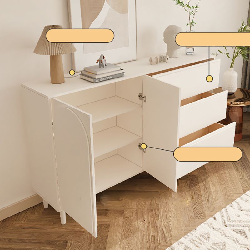 Modernism Horizontal Combo Dresser White Dresser with Storage for Home Clearhalo 'Bedroom Furniture' 'Dressers & Chests' 'dressers_chests' 'furn' 'furn_dressers_chests' 'Furniture' 1200x1200_3de1a3c2-576e-495b-82e9-a1b53b645bd8