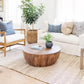 Distressed Wood Coffee Table Scandinavian 14.96" H 1 Single Cocktail Table