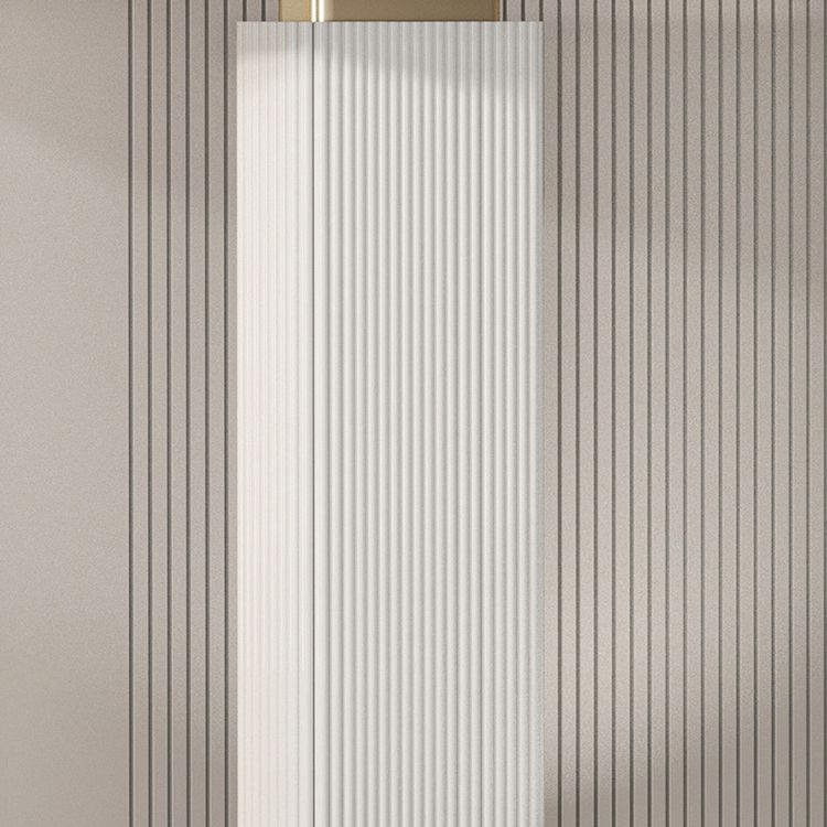 Modern Oval Console Table Stone Console Sofa Table in White for Home