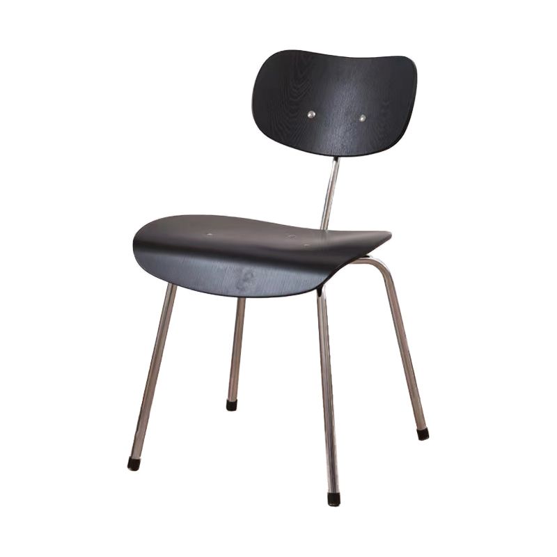 Modern Style Wooden Dining Chairs Open Back Dining Side Chair with Metal Legs Clearhalo ' kitchen&dining_furn' 'Dining Chairs' 'Dining Tables & Seating' 'dining_chair' 'Furniture' 'furniture_dining_chair' 'Kitchen & Dining Furniture' 'kitchen' 1200x1200_3de5d667-1770-4660-8255-91d70927e4ce