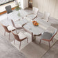 Nordic Sintered Stone Dining Set Rectangle 1/2/5/6/7 Pieces Dining Table with Chairs Clearhalo 'Dining Room Sets' 'Dining Tables & Seating' 'dining_room_set' 'furn' 'furn_dining_room_set' 'Furniture' 'furniture_dining_room_set' 'Kitchen & Dining Furniture' 1200x1200_3de5e9fc-6f9c-4ec9-b39e-3e3cd070610f