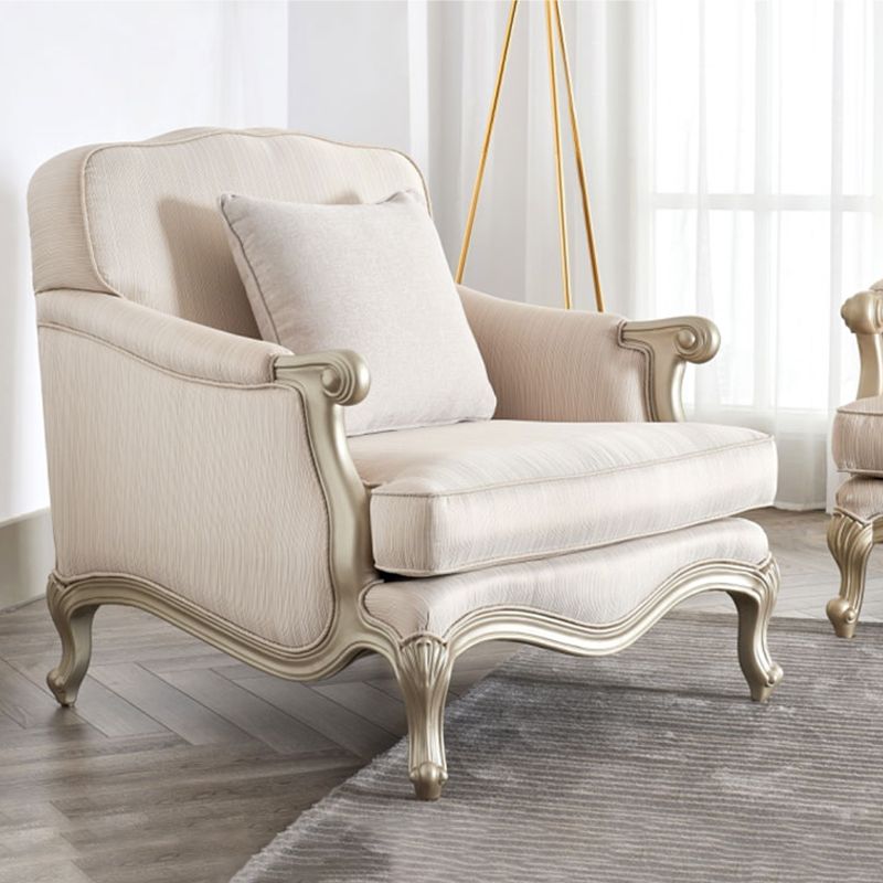 French Country Sloped Arms Sofa with Tight Back in Solid Wood