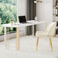 Contemporary Stone Writing Desk Bedroom Office Desk with White Legs Clearhalo 'furn' 'furn_office_desk' 'Furniture' 'Office Desks' 'Office Furniture' 'office_desk' 1200x1200_3de750a8-19ef-47db-809b-b1f1d08f3557