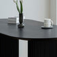 Moderne ovale eettafel massief houten eettafel voor eetkamer
