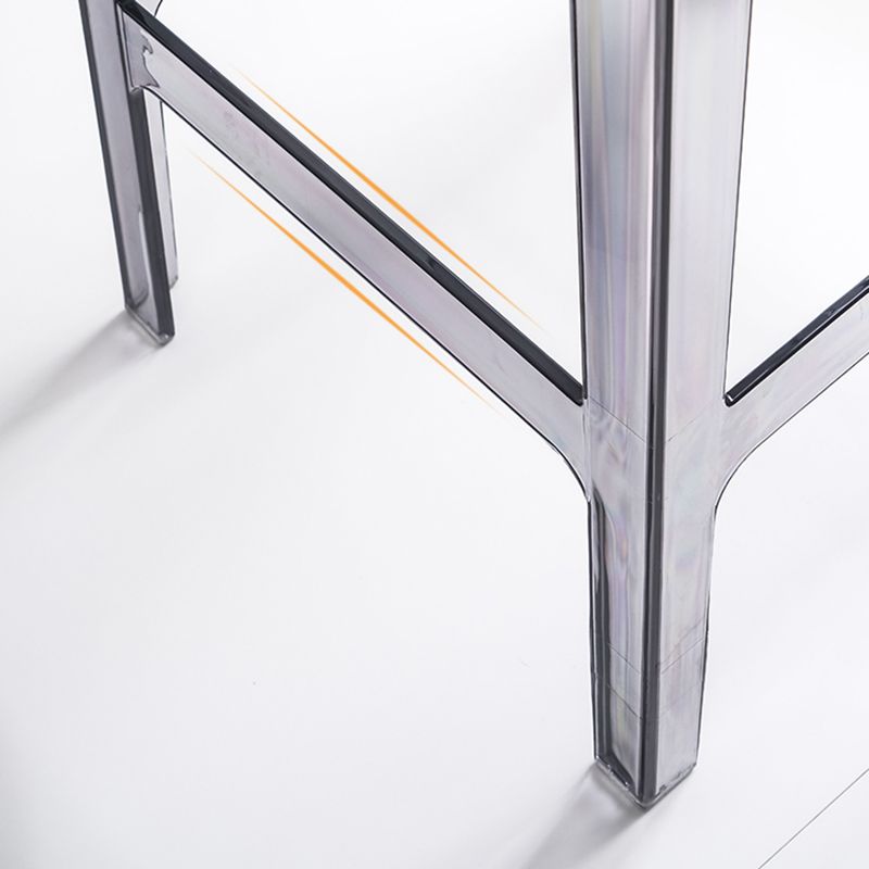 Nordic Plastic Full Back Barstool 26" H Indoor Tall Stool with Square Seat Clearhalo 'Bar Furniture' 'Bar Stools' 'bar_stools' 'furn' 'furn_bar_stools' 'furniture_bar_stools' 'Kitchen & Dining Furniture' 'kitchen&dining_furn' 'kitchen' 'kitchen_furn' Furniture' 1200x1200_3de869ce-8feb-48e8-93ee-7227ac9dd648