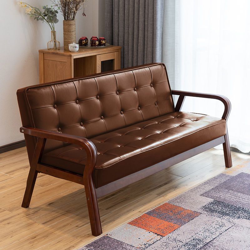 29.5"H Faux Leather Tuxedo Solid Color Square Arm Sofa for Living Room Clearhalo 'furn' 'furn_sofas' 'Furniture' 'furniture_sofas' 'Living Room Furniture' 'Sofa' 'sofas' 1200x1200_3de8d52d-fed2-40aa-bbf8-14b51f518fe1