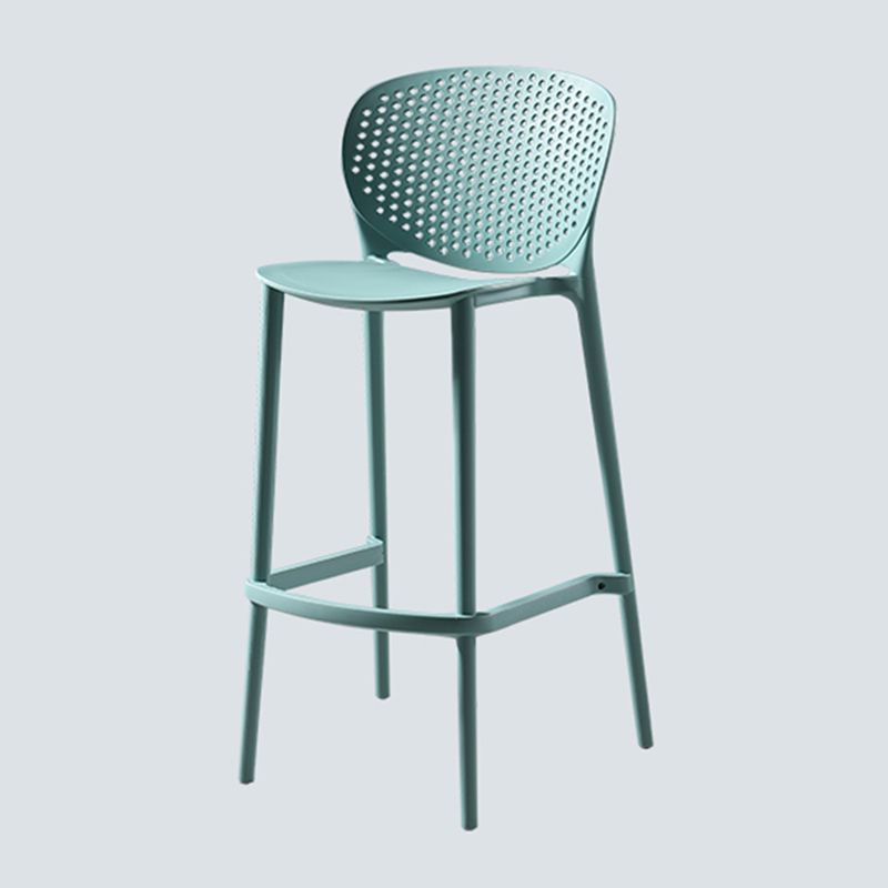 Nordic Style Bar-stool Plastic Counter Bar Stool for Kitchen Bar with Plastic Legs Clearhalo 'Bar Furniture' 'Bar Stools' 'bar_stools' 'furn' 'furn_bar_stools' 'Furniture' 'furniture_bar_stools' 'Kitchen & Dining Furniture' 1200x1200_3de93ab7-a106-48fa-a88e-fee88d1e5bef