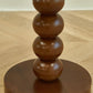 Traditional Round Wooden End Table 15.74" Wide Pedestal Side Table