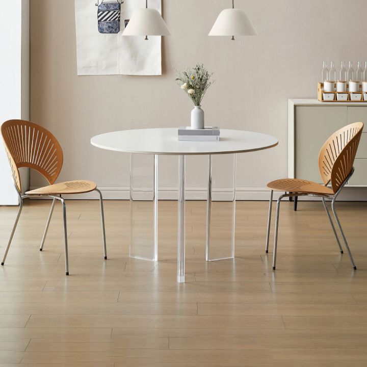 Set da pranzo moderno da 1/3 pezzi Tavolo da pranzo rotondo in pietra per la cucina della sala da pranzo