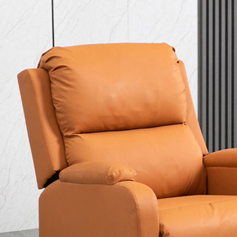 Manial-Push Back Standard Recliner Solid Color Faux Leather Recliner Chair Clearhalo 'Chairs & Seating' 'furn' 'furn_recliners' 'Furniture' 'Living Room Furniture' 'Recliners' 1200x1200_3dea5523-ff7d-4e35-bc37-12ccfbe20f74