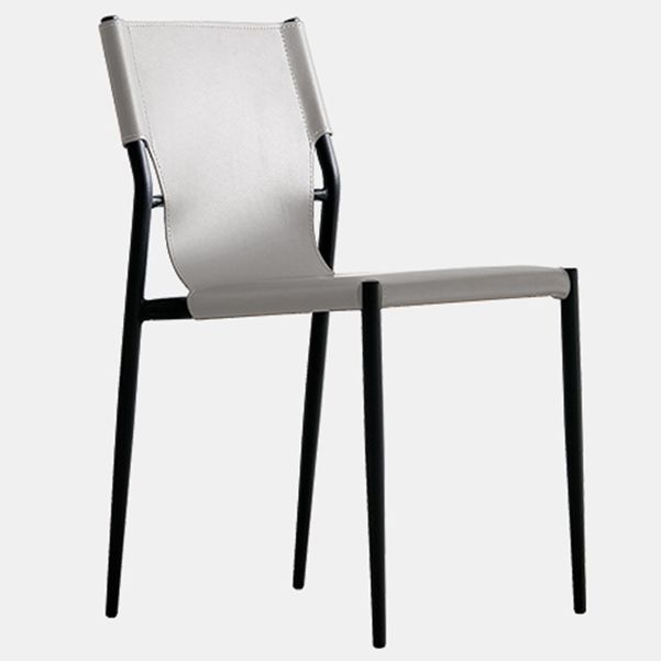 Minimalist Leather Dining Chairs Armless Solid Back Chairs for Kitchen Clearhalo 'Dining Chairs' 'Dining Tables & Seating' 'dining_chair' 'furn' 'furn_dining_chair' 'Furniture' 'furniture_dining_chair' 'Kitchen & Dining Furniture' 1200x1200_3deaf31d-8e37-488c-9399-50f8059e08dc