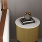 Piédestal glamour de table basse ronde en ardoise sans table basse simple pénible