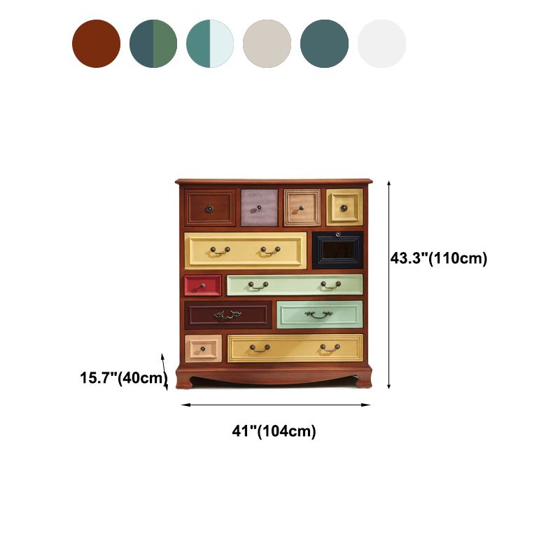 Couche de style traditionnelle chambre à coucher multi-tiroirs en bois massif rangement coffre