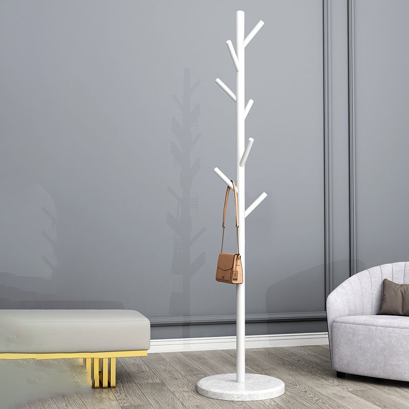 Designer -Metallbeschattierungs -Rack Marmor Bottomattrack mit Hooks Hall Tree