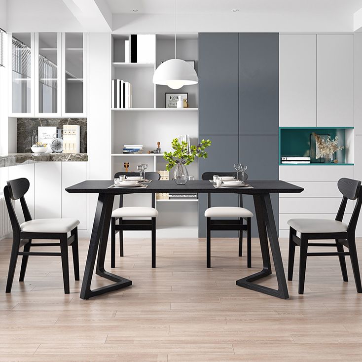Industrial Rectangle Dining Table Ash Solid Wood Table with Double Pedestal Base Clearhalo ' dining_table' 'Dining Tables & Seating' 'Dining Tables' 'furn' 'furn_dining_table' 'Furniture' 'furniture_dining_table' 'Kitchen & Dining Furniture' 'kitchen&dining_furn' 'kitchen' 'kitchen_dining_table' 1200x1200_3df05229-7012-42cb-bfe7-0c3366fd7df4