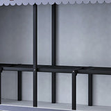 Zeitgenössische Garderobe Armoire mit Regalen Stahlgarderobe Schrank