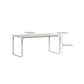 Table de tareas de forma rectangular de escritorio de estilo moderno de vidrio con 2 legs para el hogar
