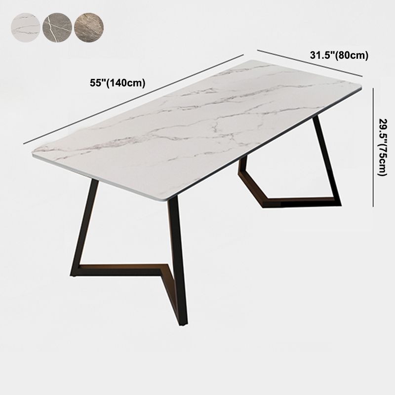 Double Pedestal Dining Table Industrial Style Stone Dining Room Collection for Indoor Clearhalo ' dining_table' 'Dining Tables & Seating' 'Dining Tables' 'furn' 'furn_dining_table' 'Furniture' 'furniture_dining_table' 'Kitchen & Dining Furniture' 'kitchen&dining_furn' 'kitchen' 'kitchen_dining_table' 1200x1200_3df3afee-16ad-4cfa-9db7-de0d473a62e0