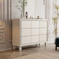 Commode coffre de rangement moderne commode en bois massif avec 3/6 tiroirs