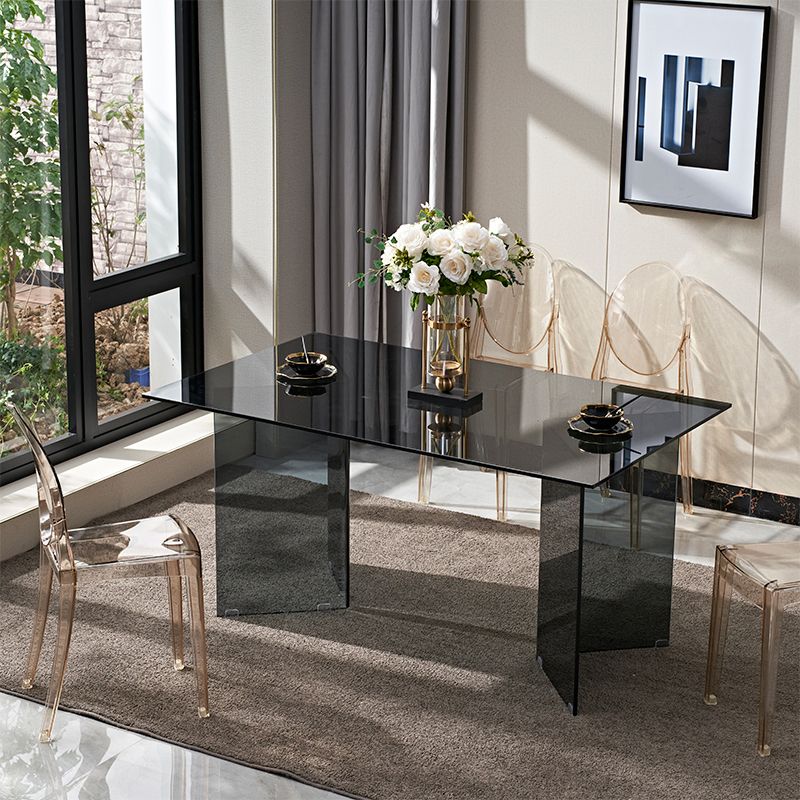 Modern Style Dinner Room Table Glass Dining Table for Home Use Clearhalo ' dining_table' 'Dining Tables & Seating' 'Dining Tables' 'furn' 'furn_dining_table' 'Furniture' 'furniture_dining_table' 'Kitchen & Dining Furniture' 'kitchen&dining_furn' 'kitchen' 'kitchen_dining_table' 1200x1200_3df59df4-3880-4ae6-b04f-d00e680f03f0