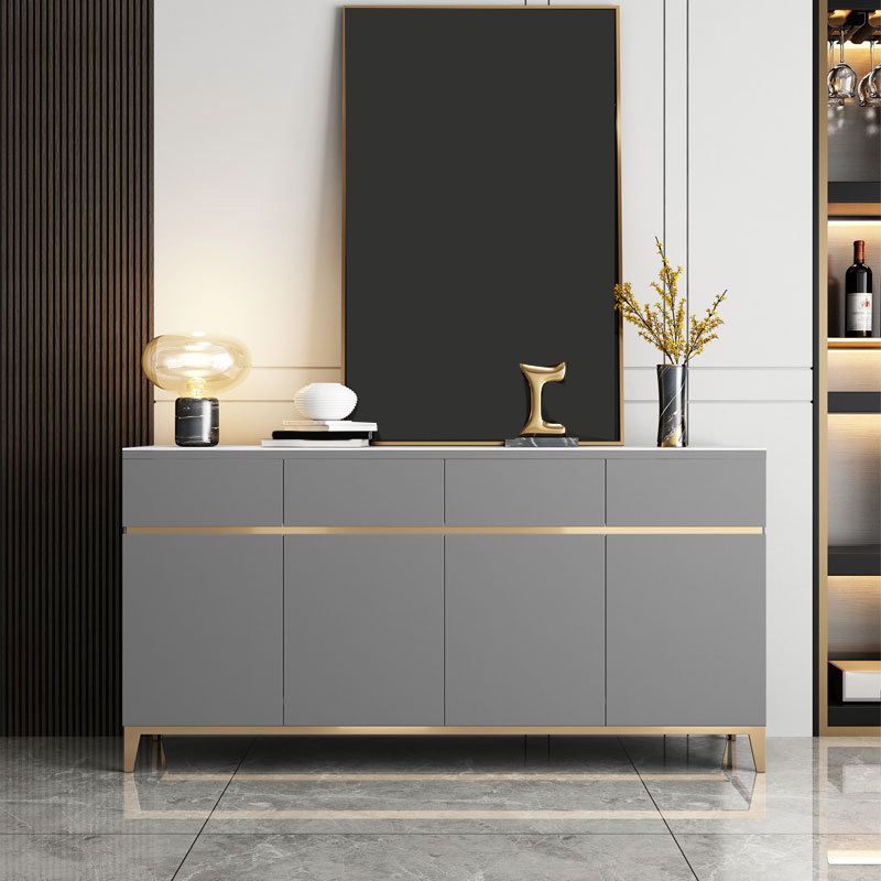 Modern Sideboard Buffet Cabinets Buffet Table with 4-Drawer and 4-Door Clearhalo 'buffet_sideboard' 'Buffets & Sideboards' 'furn' 'furn_buffet_sideboard' 'Furniture' 'Kitchen & Dining Furniture' 1200x1200_3df76faa-4cb7-445e-9e7f-edc281c37008