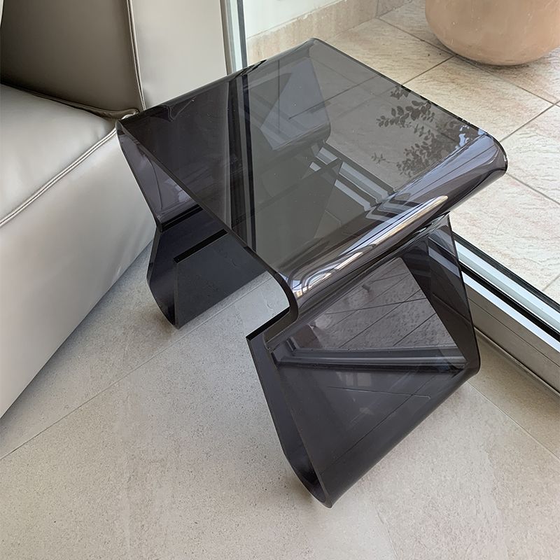 Ultra-Modern Side Table Acrylic Pedestal Accent Side Table for Living Room Clearhalo 'Coffee & Accent Tables' 'End & Side Tables' 'end_side_tables' 'furn' 'furn_end_side_tables' 'Furniture' 'Living Room Furniture' 1200x1200_3df85389-f9ac-4029-adbe-2f8b6cd6687c