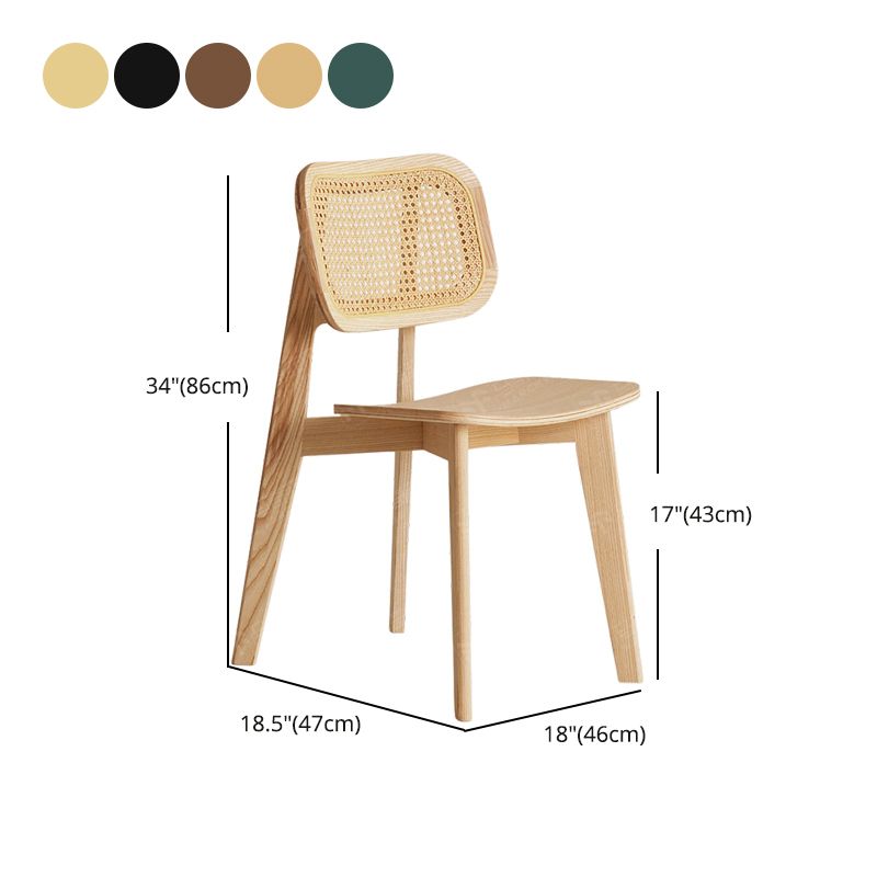 Contemporary Open Back Chair Solid Wood Dining Side Chair for Indoor Clearhalo 'Dining Chairs' 'Dining Tables & Seating' 'dining_chair' 'furn' 'furn_dining_chair' 'Furniture' 'furniture_dining_chair' 'Kitchen & Dining Furniture' 1200x1200_3df857dd-e23b-487b-a938-45a0a99984fc