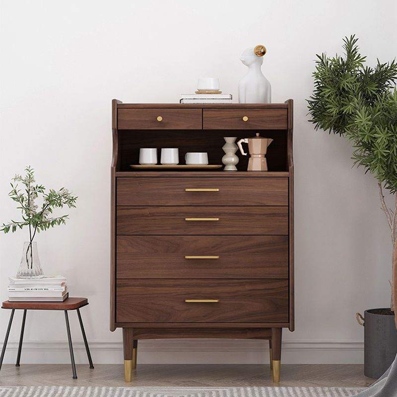 Contemporary Chest Solid Wood 6 - Drawer Rectangle Straight Legs Accent Chest Clearhalo 'Cabinets & Chests' 'cabinets_chests' 'furn' 'furn_cabinets_chests' 'Furniture' 'Living Room Furniture' 1200x1200_3df8cccc-f189-4a57-be12-69b4d77ee8a8