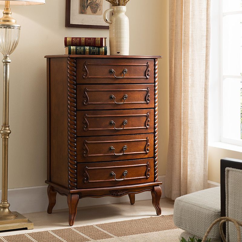 American Traditional Wood Lingerie Chest Brown Bedroom Vertical Dresser Clearhalo 'Bedroom Furniture' 'Dressers & Chests' 'dressers_chests' 'furn' 'furn_dressers_chests' 'Furniture' 1200x1200_3df8fab3-6d9c-47c4-95de-5abe17b98272